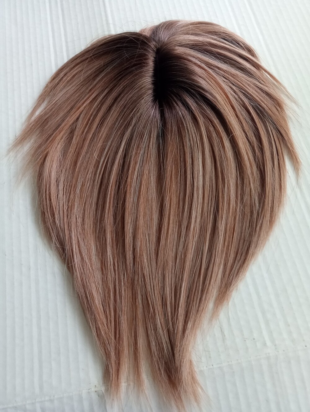 Clip-In Fringe Topper in Rose Brown Blend - Natural Volume